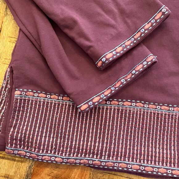 Soft Surroundings Playa Embroidered Jacket 2X Floral Beaded Open Cardigan - Picture 12 of 15